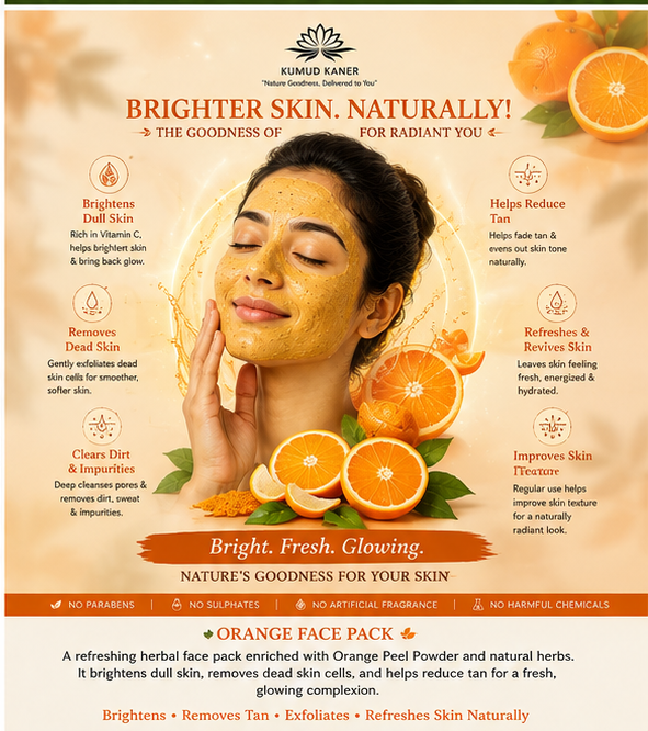 🍊 Orange Face Pack -Natural Glow & Brightening Care